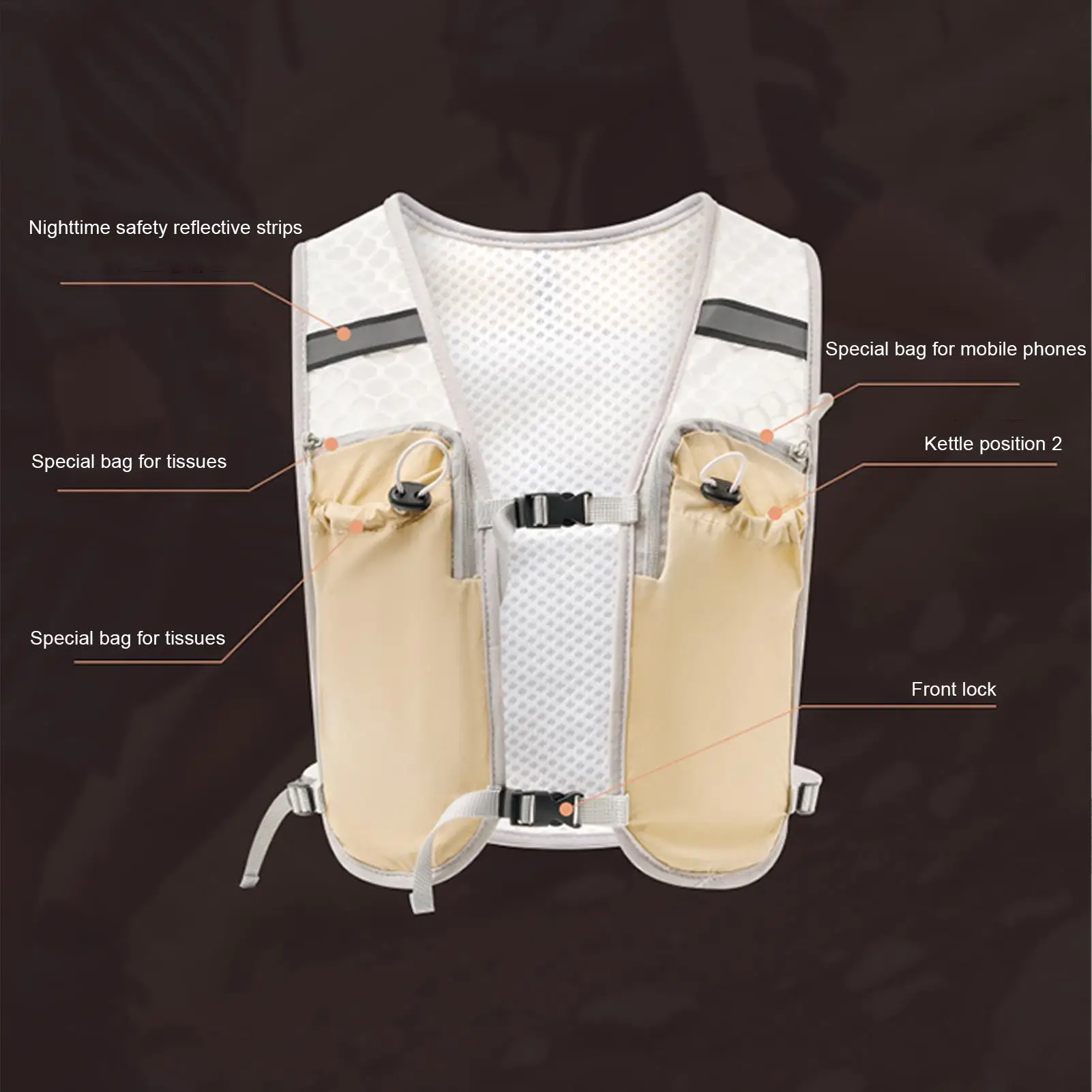 Hydration Backpack Lightweight Carrier Water Vest For Running Men For Outdoor Sports Fitness Cycling Hiking Camping Climbing
Hydration Backpack Lightweight Carrier Water Vest For Running Men For Outdoor Sports Fitness Cycling Hiking Camping Climbing