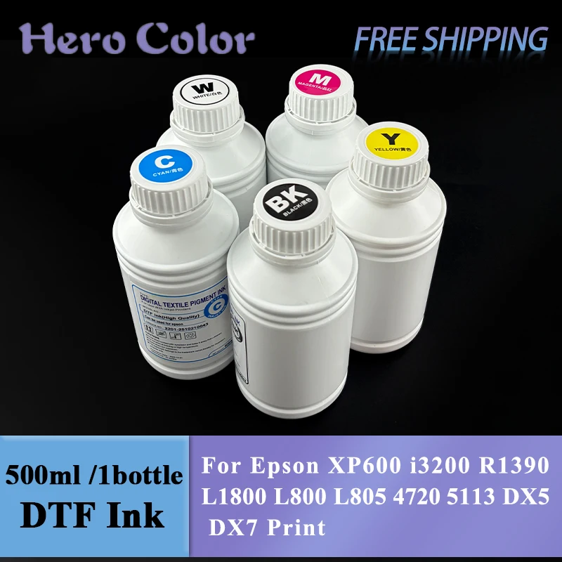 500ml /1 bottle DTF Ink For Epson XP600 i3200 R1390 L1800 L800 L805 4720 5113 DX5 DX7 Print
500ml /1 bottle DTF Ink For Epson XP600 i3200 R1390 L1800 L800 L805 4720 5113 DX5 DX7 Print