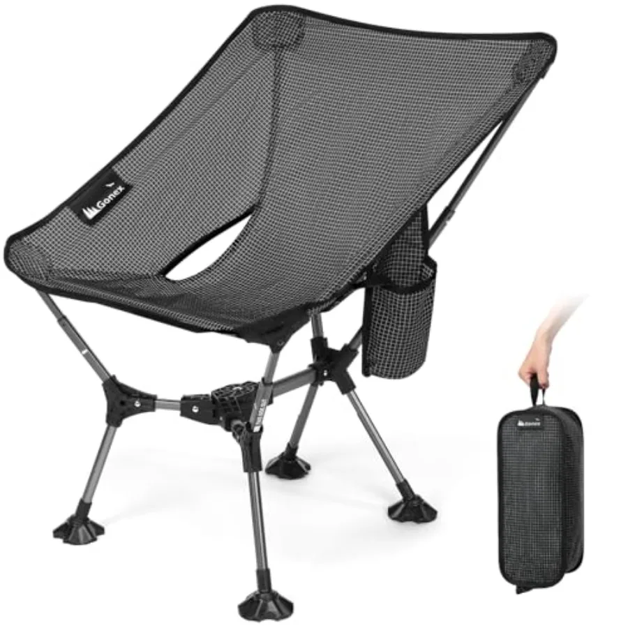 Portable Camping Chair, 6th Gen Lightweight Pop-up Folding Chair with Anti-Sinking Feet, 17.5in High Seat, 330LBS Capacity for
Portable Camping Chair, 6th Gen Lightweight Pop-up Folding Chair with Anti-Sinking Feet, 17.5in High Seat, 330LBS Capacity for