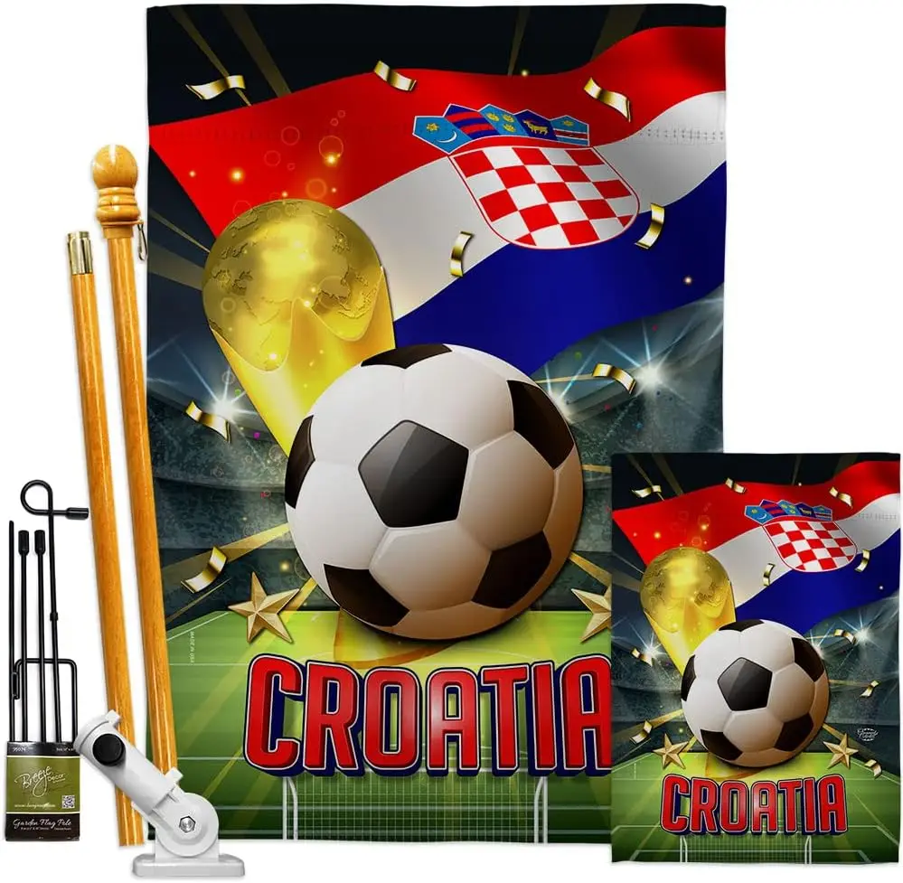 Banner Wall Art with Flag Poles for Outdoor House Stand Decorations - Garden Tapestry Yard Signs FIFA Team Qatar Trophy Soccer Game Football Gifts Made in USA
Banner Wall Art with Flag Poles for Outdoor House Stand Decorations - Garden Tapestry Yard Signs FIFA Team Qatar Trophy Soccer Game Football Gifts Made in USA