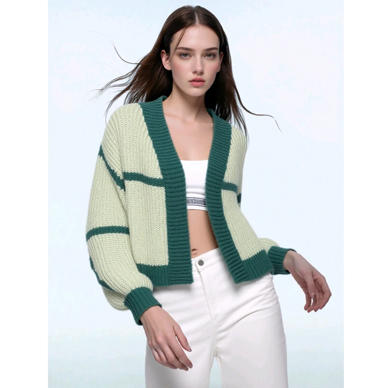 Autumn Women V-neck Short Cardigan Sweater Fashion Loose Long Sleeve Winter Jackets Elegant Casual Outwear Knitted Short Top
Autumn Women V-neck Short Cardigan Sweater Fashion Loose Long Sleeve Winter Jackets Elegant Casual Outwear Knitted Short Top