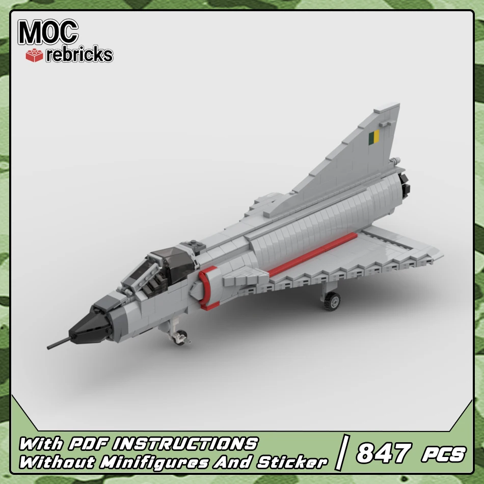 WW2 Military Series Air Force Dassault Mirage III Fighter MOC Building Block Interceptor Aircraft Model Bricks Toys for Kid Gift
WW2 Military Series Air Force Dassault Mirage III Fighter MOC Building Block Interceptor Aircraft Model Bricks Toys for Kid Gift