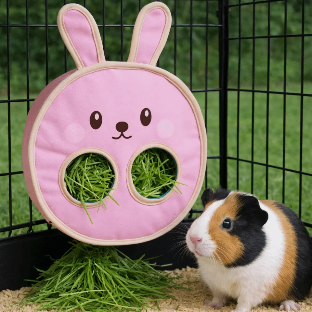 Cute Suspended Type Rabbit Hay Bag Bunny Shaped Cartoon Hamster Feeding Bag Chew-Proof Rabbit Feeding Dispenser Pet Cage
Cute Suspended Type Rabbit Hay Bag Bunny Shaped Cartoon Hamster Feeding Bag Chew-Proof Rabbit Feeding Dispenser Pet Cage