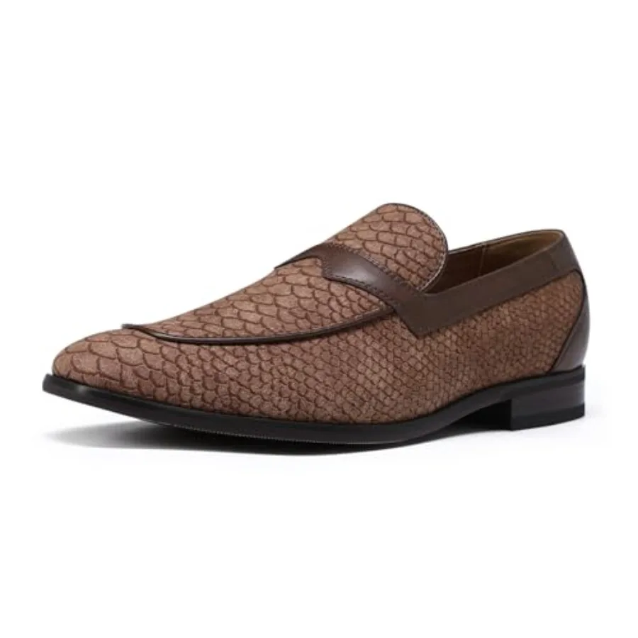 Men's formal slip-on loafers for office wear, PU leather with fish-scale embossing, black, cushioned non-slip rubber sole
Men's formal slip-on loafers for office wear, PU leather with fish-scale embossing, black, cushioned non-slip rubber sole