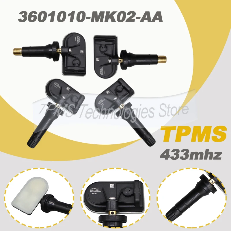 4PCS TPMS Sensor For Changan CS75 PRO EADO UNI-Z Deepal S05 X7 PLUS Qiyuan A05 Tire Pressure Sensor 433MHZ 3601010-MK02-AA
4PCS TPMS Sensor For Changan CS75 PRO EADO UNI-Z Deepal S05 X7 PLUS Qiyuan A05 Tire Pressure Sensor 433MHZ 3601010-MK02-AA