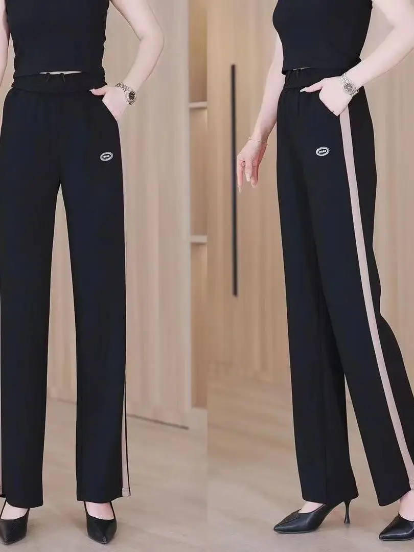 Модные повседневные спортивные брюки с высокой талией для женщин среднего возраста, весна-осень, новинка, свободный крой, прямые, на шнурке
Модные повседневные спортивные брюки с высокой талией для женщин среднего возраста, весна-осень, новинка, свободный крой, прямые, на шнурке