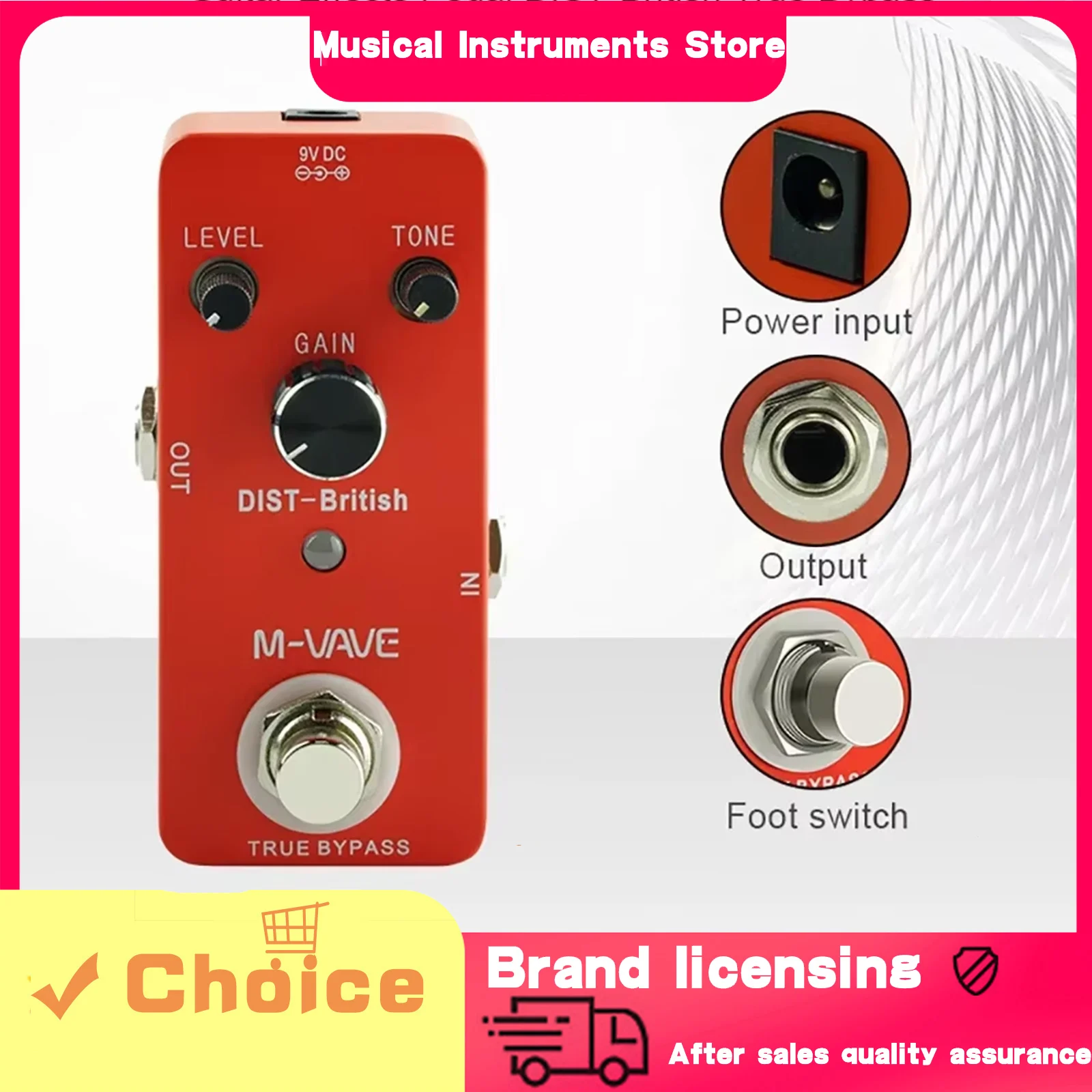 M-VAVE Electric Guitar Effects Pedal Distortion-British Pedal British Distortion Effects True Bypass Guitar Portable Part
M-VAVE Electric Guitar Effects Pedal Distortion-British Pedal British Distortion Effects True Bypass Guitar Portable Part