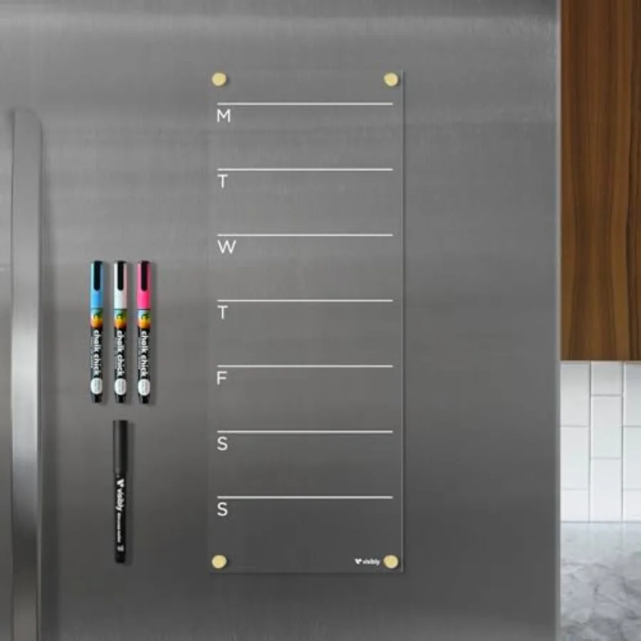 Magnetic Acrylic Weekly Calendar for Fridge 7" x 18" Clear Refrigerator Planner Weekly Schedule Planning Board Includes 4 Magne
Magnetic Acrylic Weekly Calendar for Fridge 7" x 18" Clear Refrigerator Planner Weekly Schedule Planning Board Includes 4 Magne