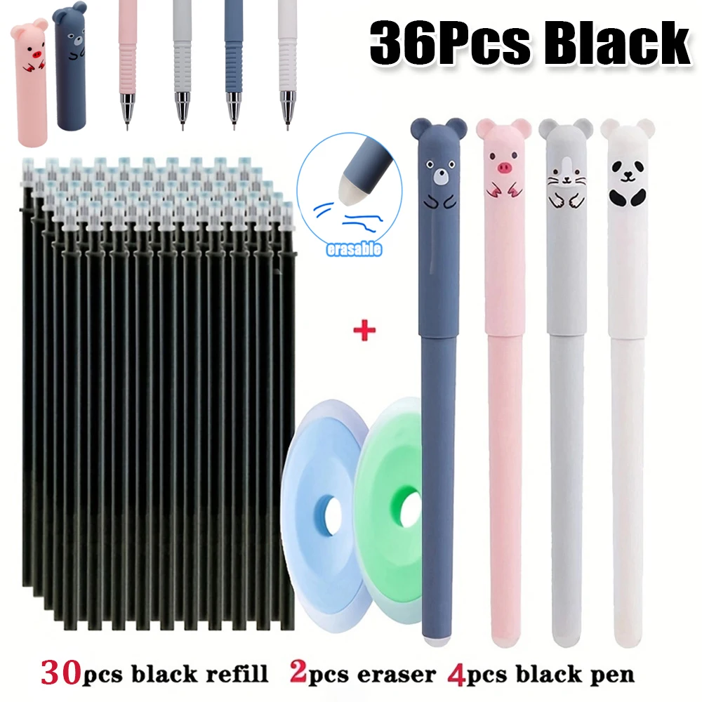 36pcs/set Creative 0.5mm Erasable Gel Pens Set with Refills, Washable Handle, For School Office Writing Stationery Supplies
36pcs/set Creative 0.5mm Erasable Gel Pens Set with Refills, Washable Handle, For School Office Writing Stationery Supplies