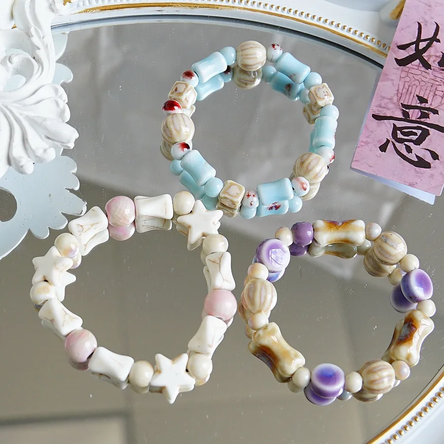 Jingdezhen ceramic bracelet does not fade, female small fresh girlfriend forest simple gift original new Chinese bracelet
Jingdezhen ceramic bracelet does not fade, female small fresh girlfriend forest simple gift original new Chinese bracelet