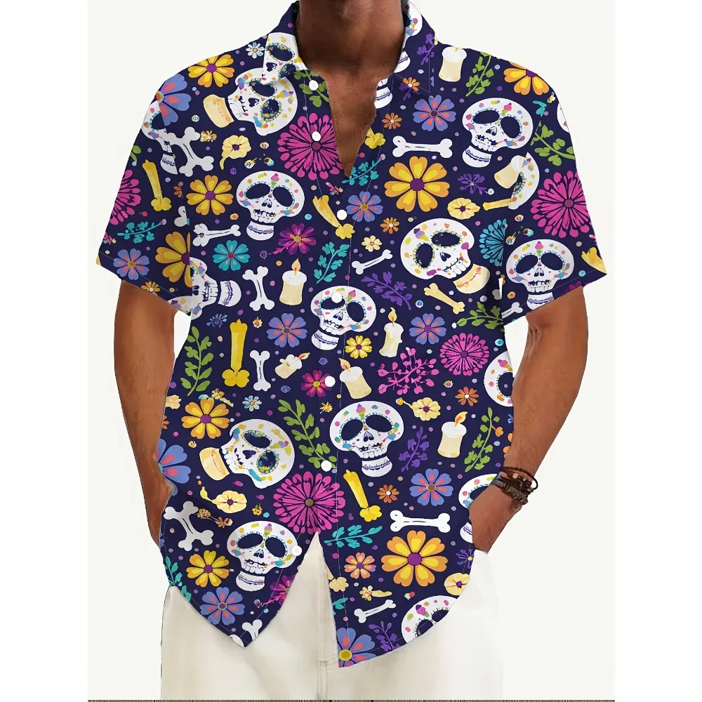 Men's Hawaiian Shirt Short-Sleeve Floral & Stylish Skull Pattern Casual Shirt Beach Vacation Wear Multiple Patterns Available
Men's Hawaiian Shirt Short-Sleeve Floral & Stylish Skull Pattern Casual Shirt Beach Vacation Wear Multiple Patterns Available