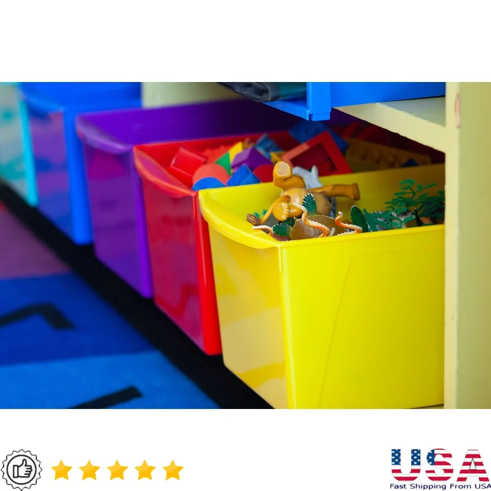 Wide Plastic Book Bin Storage Organizer 6-Pack with Handles Interlocking Design Easy Clean Durable Children Adults Teal Color
Wide Plastic Book Bin Storage Organizer 6-Pack with Handles Interlocking Design Easy Clean Durable Children Adults Teal Color