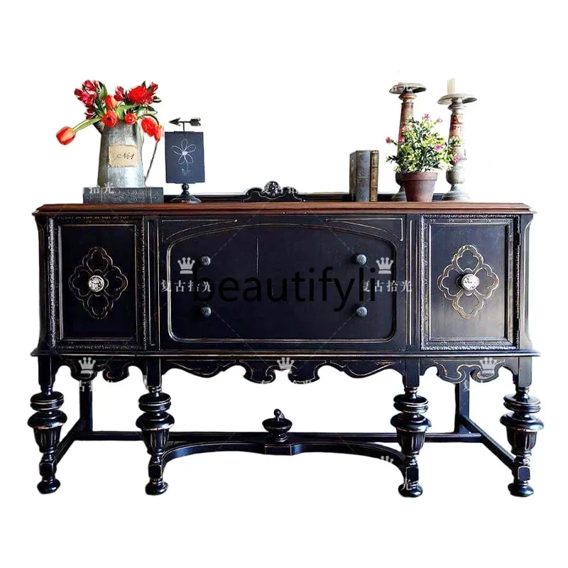 D80 French retro solid wood carving flower porch cabinet entrance foyer storage decorative storage cabinet
D80 French retro solid wood carving flower porch cabinet entrance foyer storage decorative storage cabinet