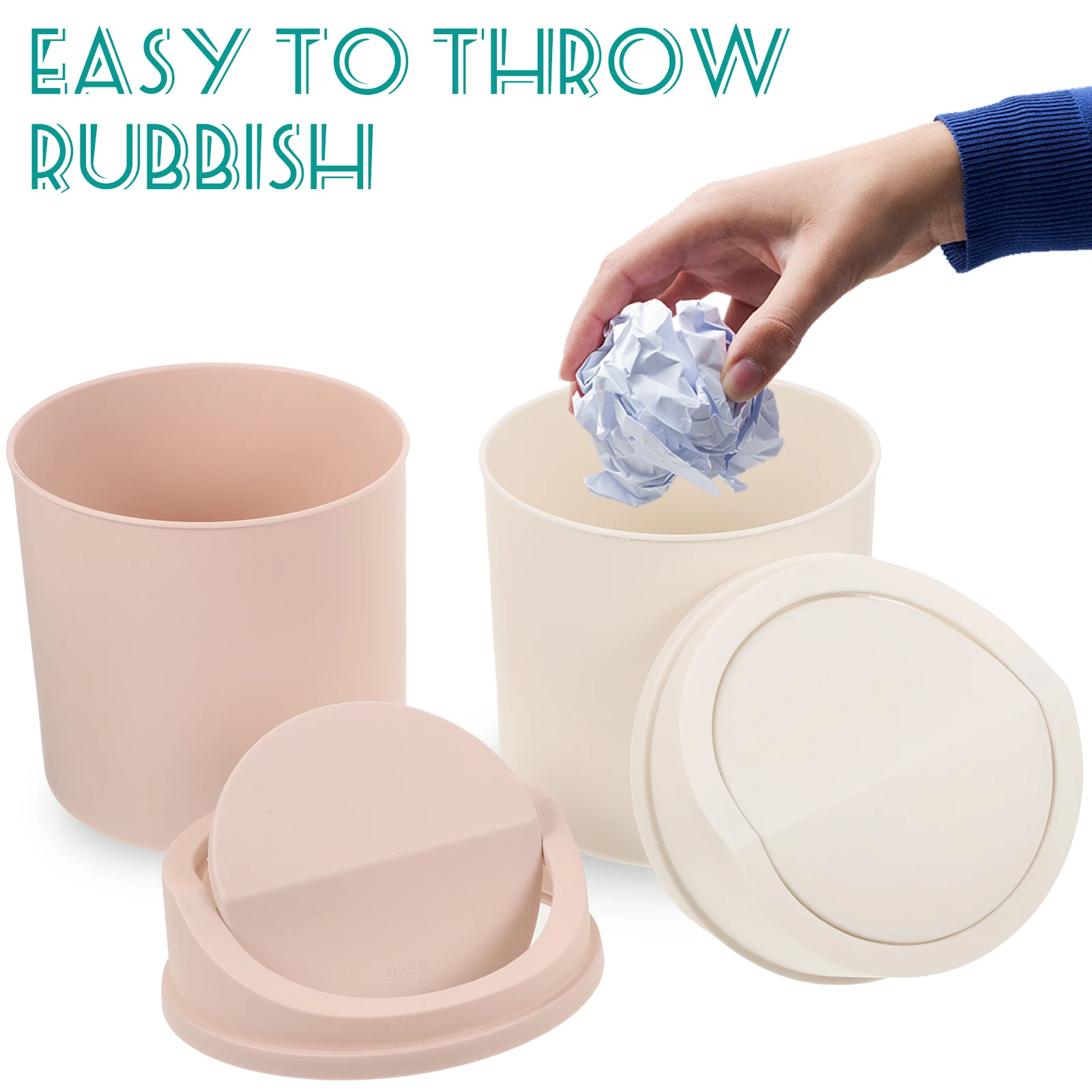 ABS Thick Sturdy Desktop Garbage Can With Lid 2Pcs Table Trash Bins For Home Bedroom Kitchen Bathroom Decoration
ABS Thick Sturdy Desktop Garbage Can With Lid 2Pcs Table Trash Bins For Home Bedroom Kitchen Bathroom Decoration