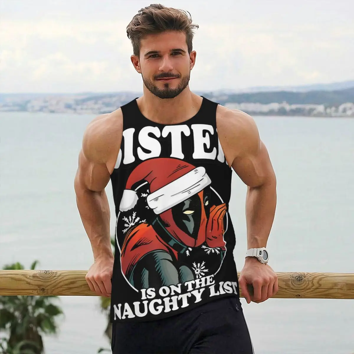 Print Deadpool Sister On The Naughty List Christmas Xmas Workout Tank Top Sleeveless Shirt Bodybuilding Fitness Gym Summer Vest
Print Deadpool Sister On The Naughty List Christmas Xmas Workout Tank Top Sleeveless Shirt Bodybuilding Fitness Gym Summer Vest