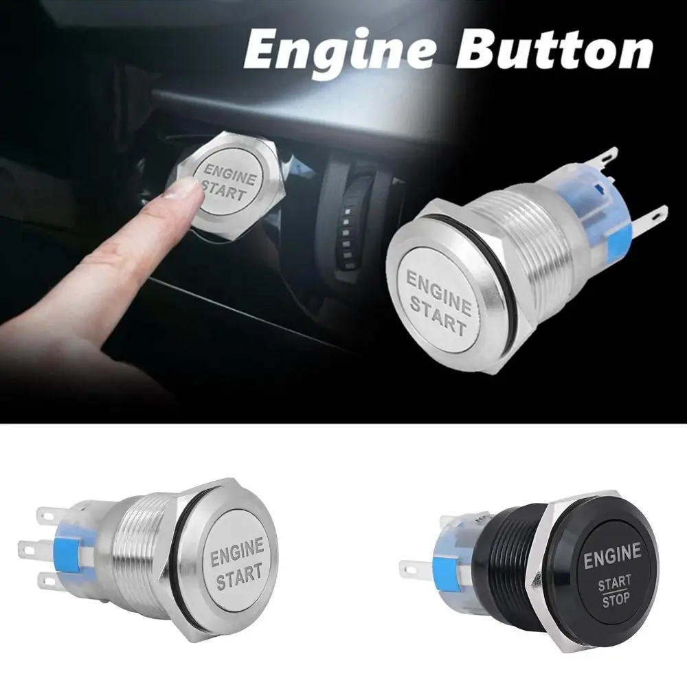 12V Waterproof Engine Start Button Zinc-Aluminium Alloy 19MM Size Ignition Starter Switch Stainless Steel Black/Silver
12V Waterproof Engine Start Button Zinc-Aluminium Alloy 19MM Size Ignition Starter Switch Stainless Steel Black/Silver