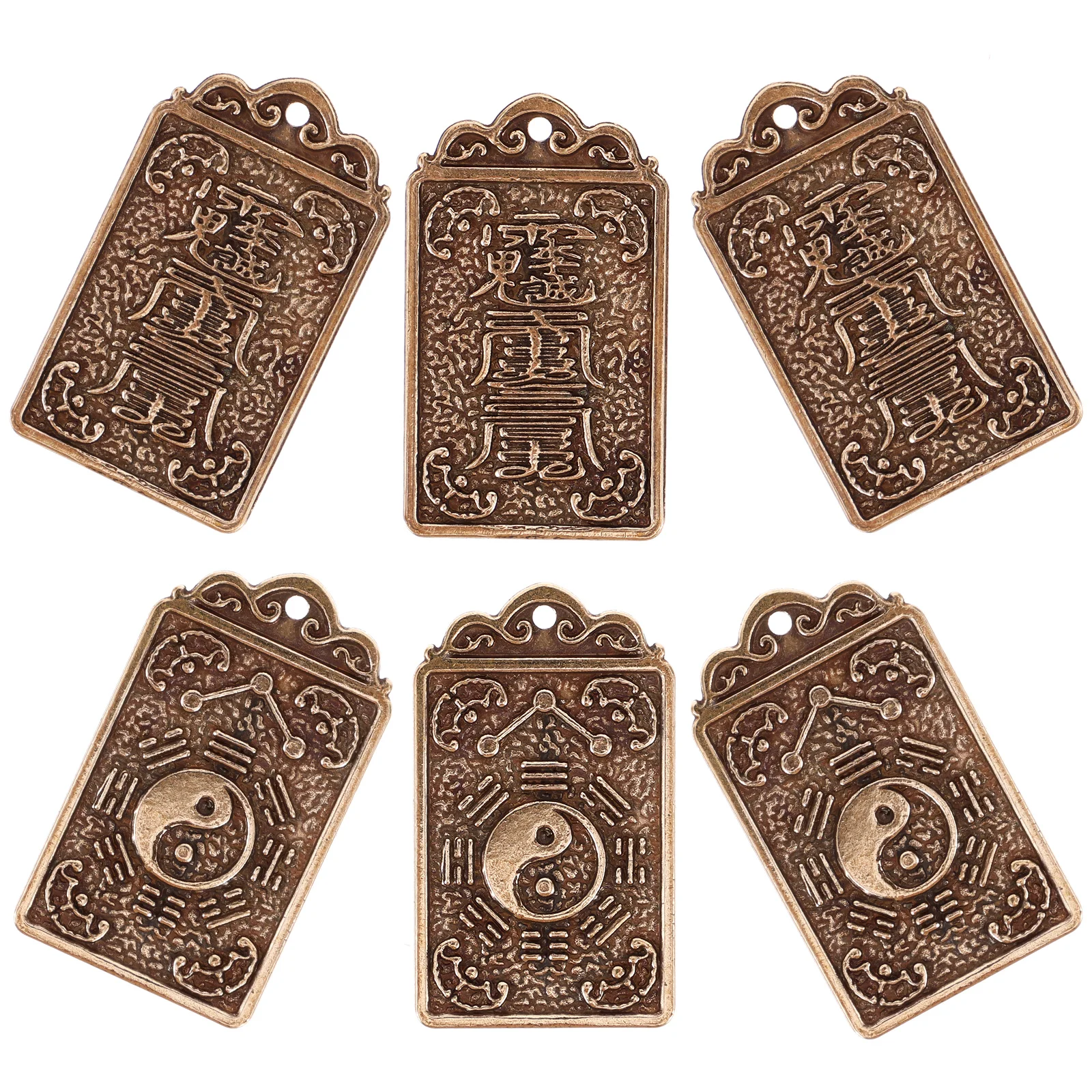 6Pcs Eight Diagrams Brass Pendant Vintage Color DIY Lucky Amulet Tag Charm Keychain Creative Handmade Accessories
6Pcs Eight Diagrams Brass Pendant Vintage Color DIY Lucky Amulet Tag Charm Keychain Creative Handmade Accessories