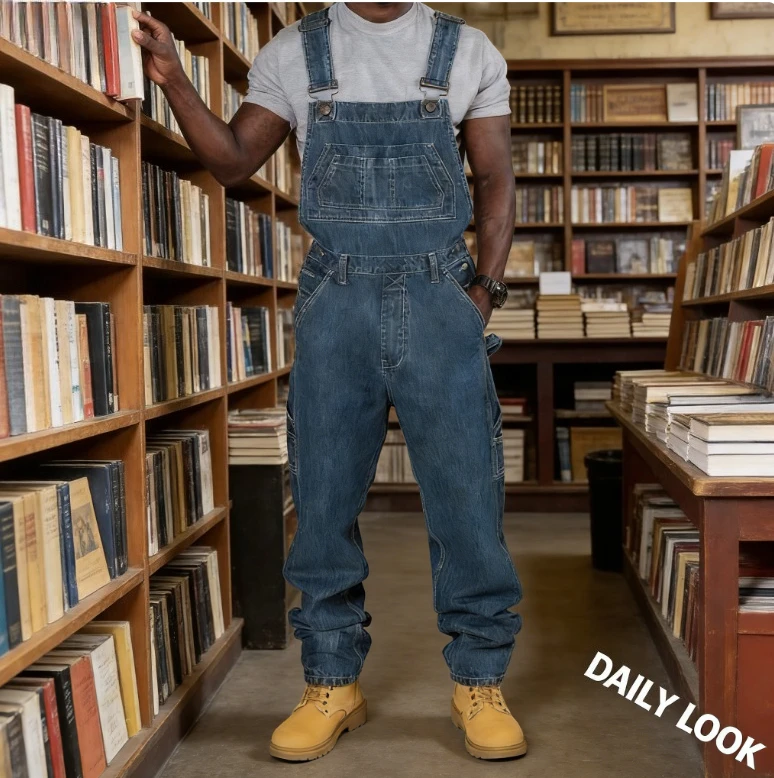 Men's Distressed Ripped Denim Suspender Jumpsuit Casual Overalls Long Pants Fashion
Men's Distressed Ripped Denim Suspender Jumpsuit Casual Overalls Long Pants Fashion