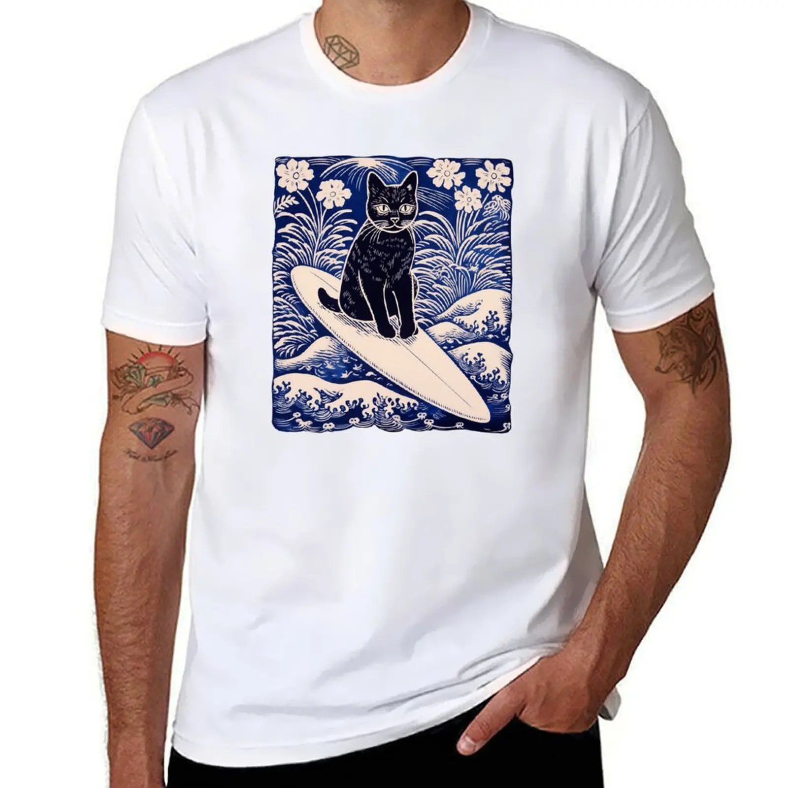 Lino cut surf cat T-Shirt t shirt man luxury man t shirt designer t shirt man cotton T-shirt
Lino cut surf cat T-Shirt t shirt man luxury man t shirt designer t shirt man cotton T-shirt
