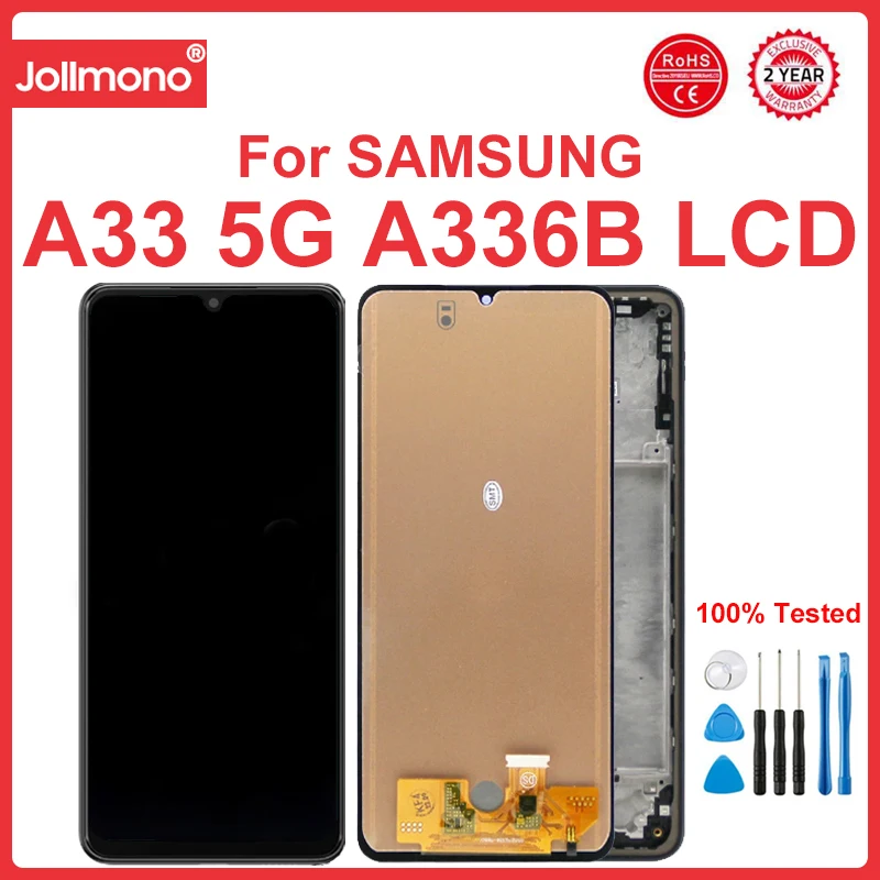 A33 5G Display Screen Replacement, for Samsung Galaxy A33 5G A336B A336E Lcd Display Digital Touch Screen With Frame Assembly
A33 5G Display Screen Replacement, for Samsung Galaxy A33 5G A336B A336E Lcd Display Digital Touch Screen With Frame Assembly