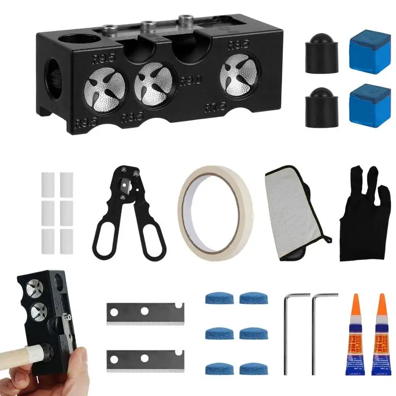 Pool Tip Repair Kit Professional Billiard Cue Replacement Portable Complete Pool Repair Tool For Billiard Enthusiast For Lovers
Pool Tip Repair Kit Professional Billiard Cue Replacement Portable Complete Pool Repair Tool For Billiard Enthusiast For Lovers