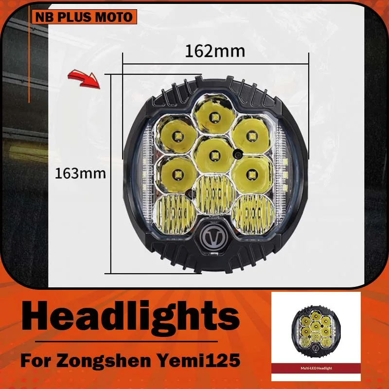 【Premium】For Zongshen Yemi 125 retro LED headlight assembly, ultra-bright front headlight for non-destructive installation
【Premium】For Zongshen Yemi 125 retro LED headlight assembly, ultra-bright front headlight for non-destructive installation