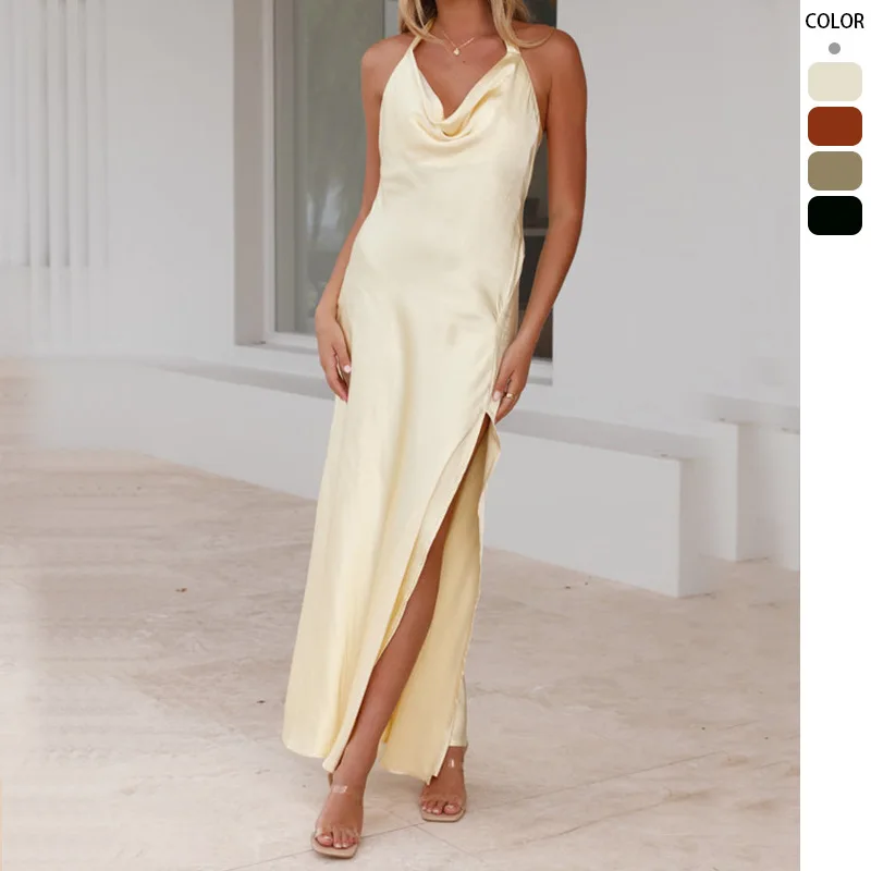 Women's Long Dresses Party Sexy Slit Suspender Dress For Women Vestidos De Fiesta Elegantes Para Mujer
Women's Long Dresses Party Sexy Slit Suspender Dress For Women Vestidos De Fiesta Elegantes Para Mujer