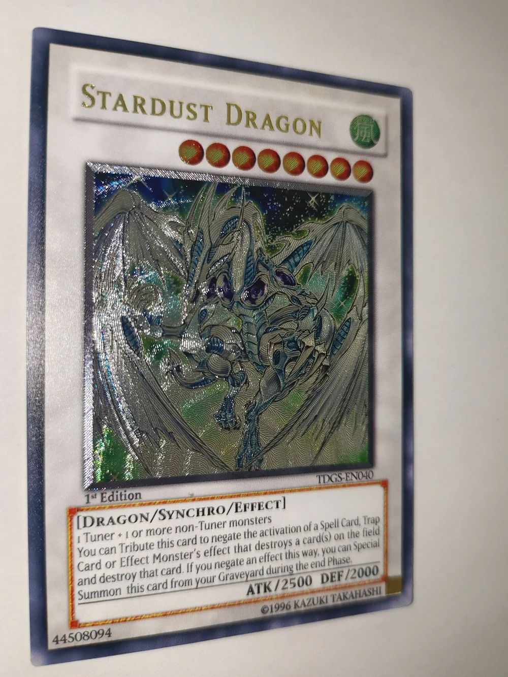 Yu-Gi-Oh Stardust Dragon TCG UTR HR TDGS-EN040/SER CT05-EN001 Children's Hobby Toy Collectible Card(Not Original)
Yu-Gi-Oh Stardust Dragon TCG UTR HR TDGS-EN040/SER CT05-EN001 Children's Hobby Toy Collectible Card(Not Original)