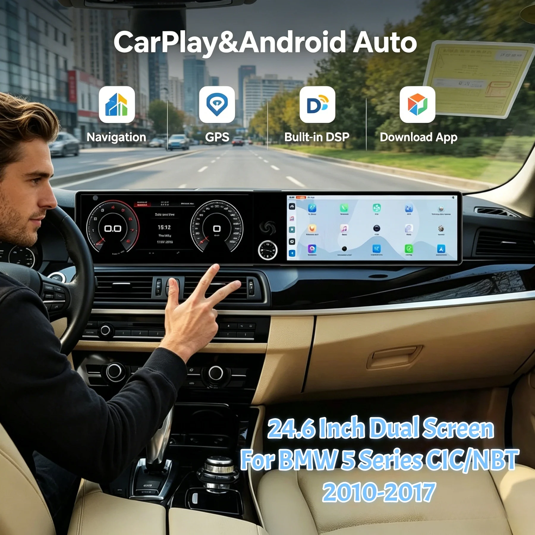 Dual 12.3 Inch Screen Android Carplay For BMW 5 Series 2010-2017 CIC NBT Navigation GPS Multimedia Player Auto Stereo Radio
Dual 12.3 Inch Screen Android Carplay For BMW 5 Series 2010-2017 CIC NBT Navigation GPS Multimedia Player Auto Stereo Radio