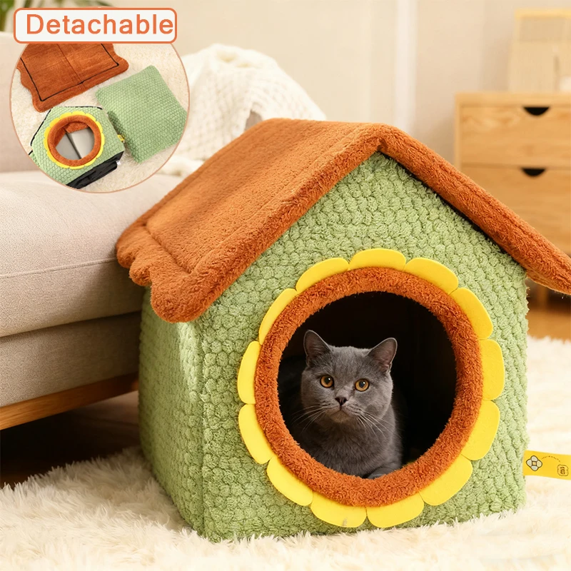 All Seasons Detachable Thickened Pet Warm House Cat and Dog House Winter Warm Detachable and Washable Cute Comfortable Cat Bed
All Seasons Detachable Thickened Pet Warm House Cat and Dog House Winter Warm Detachable and Washable Cute Comfortable Cat Bed