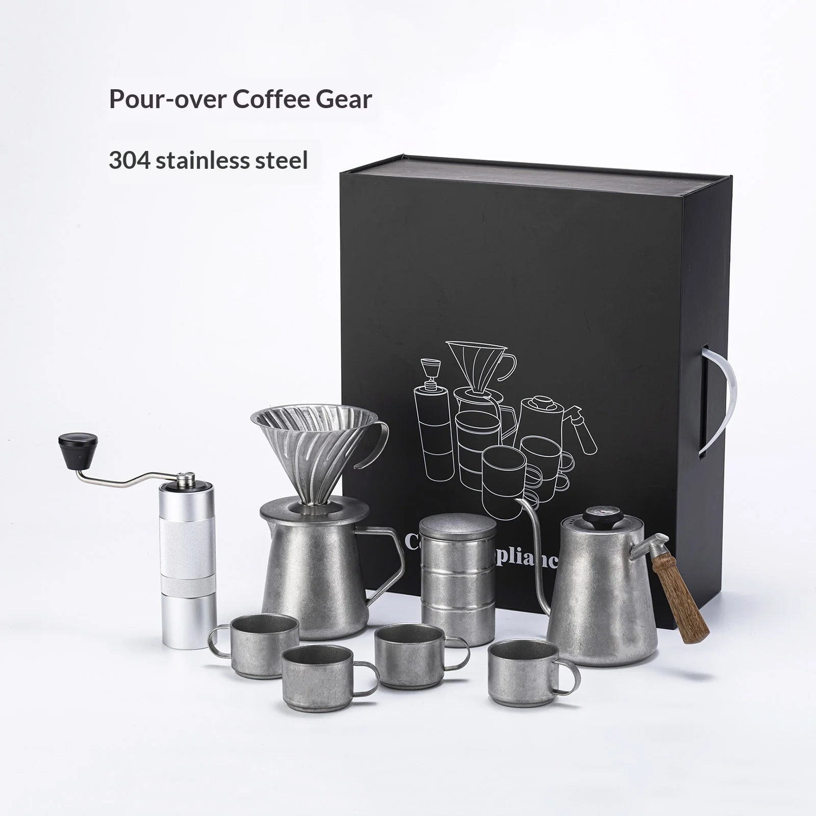 Stainless Steel Coffee Pour Over Travel Kit Kettle Set Tool- Espresso Coffee Accessories Drip Coffee Maker Gift Set
Stainless Steel Coffee Pour Over Travel Kit Kettle Set Tool- Espresso Coffee Accessories Drip Coffee Maker Gift Set