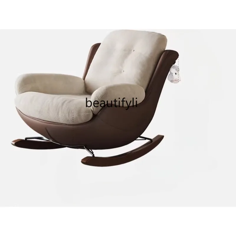 Italian simple rocking chair light luxury recliner designer balcony home new lazy sofa chair
Italian simple rocking chair light luxury recliner designer balcony home new lazy sofa chair
