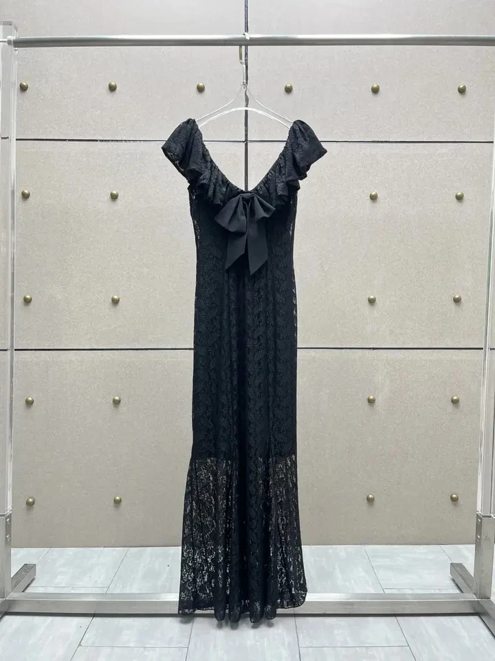 2024SS Summer Luxury New Women High Quality Lace Bow Chic Casual Dress for Female
2024SS Summer Luxury New Women High Quality Lace Bow Chic Casual Dress for Female