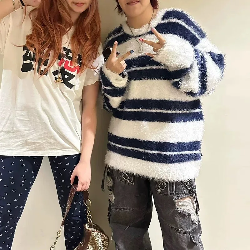 Jennie Loose Fit Striped Lazy Knitwear Sweater Long Sve round Ne Polyester Acrylic Blend ex Vintage Sle Overhead
Jennie Loose Fit Striped Lazy Knitwear Sweater Long Sve round Ne Polyester Acrylic Blend ex Vintage Sle Overhead