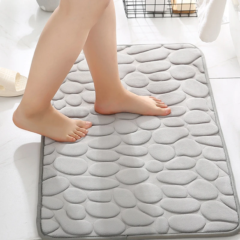 Cobblestone Embossed Bathroom Bath Mat Coral Fleece Non-slip Carpet In Bathtub Floor Rug Shower Room Doormat Memory Foam Pad
Cobblestone Embossed Bathroom Bath Mat Coral Fleece Non-slip Carpet In Bathtub Floor Rug Shower Room Doormat Memory Foam Pad