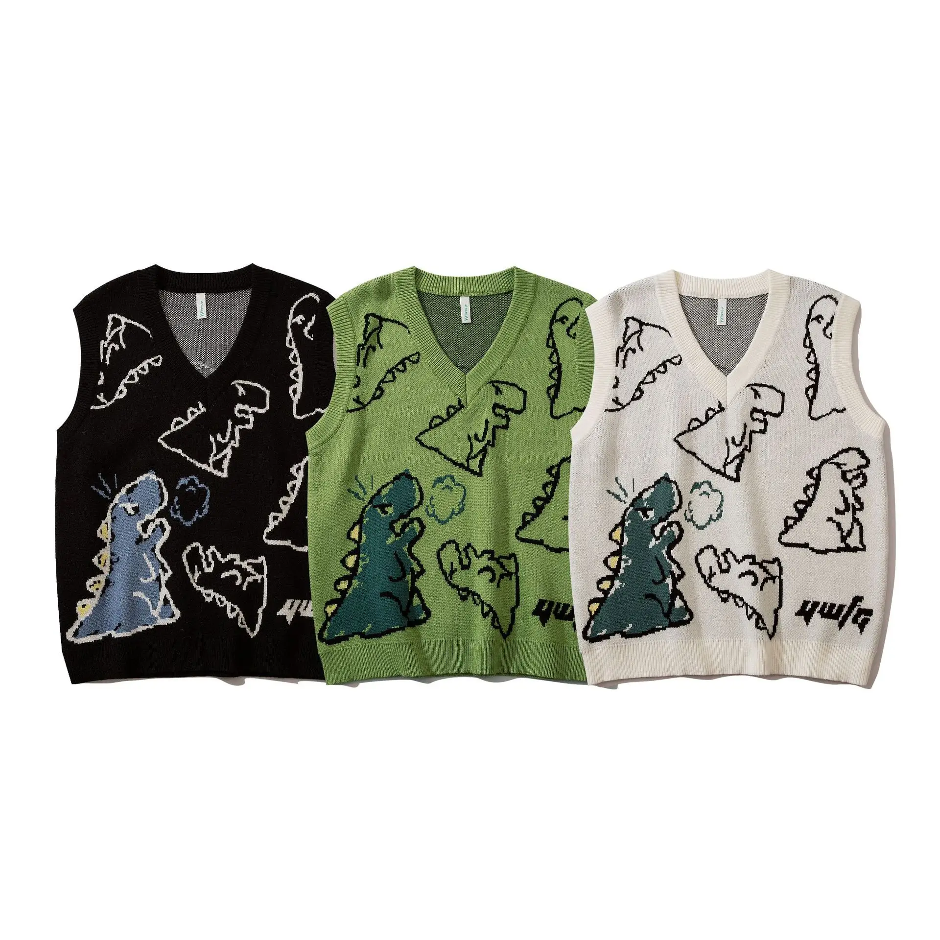 2022 New V Collar Vest Dinosaur Sweater Men's Spring Autumn Cartoon Couple Sweater Vest Sleeveless Sweater Fashion
2022 New V Collar Vest Dinosaur Sweater Men's Spring Autumn Cartoon Couple Sweater Vest Sleeveless Sweater Fashion