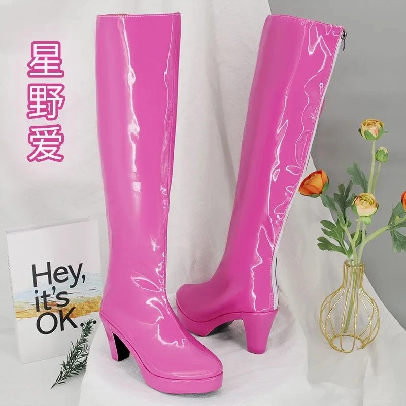 ✠2026✠ Ai Hoshino Shoes Cosplay Anime Oshi No Ko Hoshino Ai Rose Pink Boots Shoes Women Pink PU Leather Boots Shoes✠
✠2026✠ Ai Hoshino Shoes Cosplay Anime Oshi No Ko Hoshino Ai Rose Pink Boots Shoes Women Pink PU Leather Boots Shoes✠
