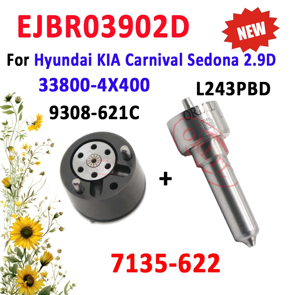 Fuel Injector Kits EJBR03901D EJBR03902D Diesel Injector Nozzle L243PBD L243PRD Valve 9308-621C for Hyundai KIA 33800-4X400
Fuel Injector Kits EJBR03901D EJBR03902D Diesel Injector Nozzle L243PBD L243PRD Valve 9308-621C for Hyundai KIA 33800-4X400
