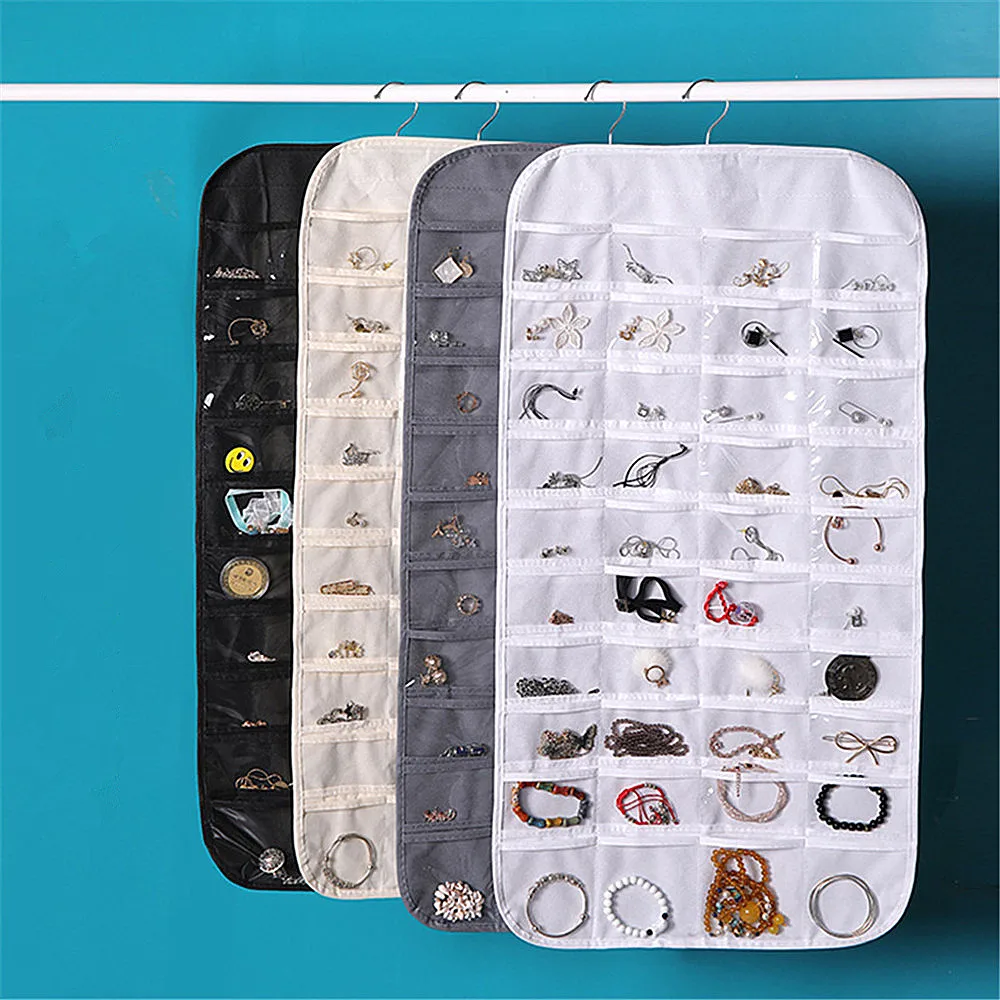 New 80 Pockets Hanging Jewelry Storage Bag For Earring Necklace Bracelet Ring Ear Stud Pendants Display Holder Jewelry Organizer
New 80 Pockets Hanging Jewelry Storage Bag For Earring Necklace Bracelet Ring Ear Stud Pendants Display Holder Jewelry Organizer