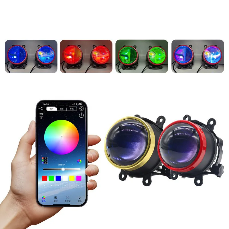 Car fog lamp retrofit 3 inch bi led projector lens RGB demon eye 12V 45W 3000K 4300K 6000K hi lo beam
Car fog lamp retrofit 3 inch bi led projector lens RGB demon eye 12V 45W 3000K 4300K 6000K hi lo beam