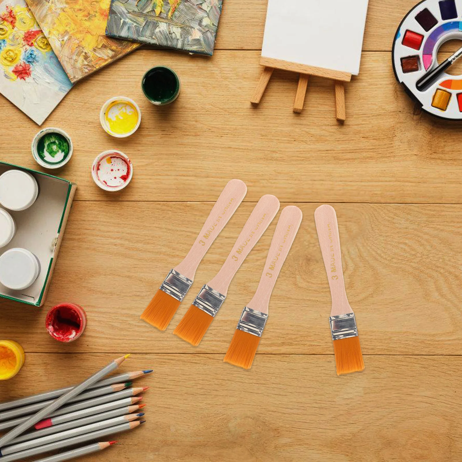 6pcs Paint Brushes Mao Board Nylon Wood H for Walls Trim Furniture Door Cabinet Oil Canvas Watercolor Painting Tool Set
6pcs Paint Brushes Mao Board Nylon Wood H for Walls Trim Furniture Door Cabinet Oil Canvas Watercolor Painting Tool Set