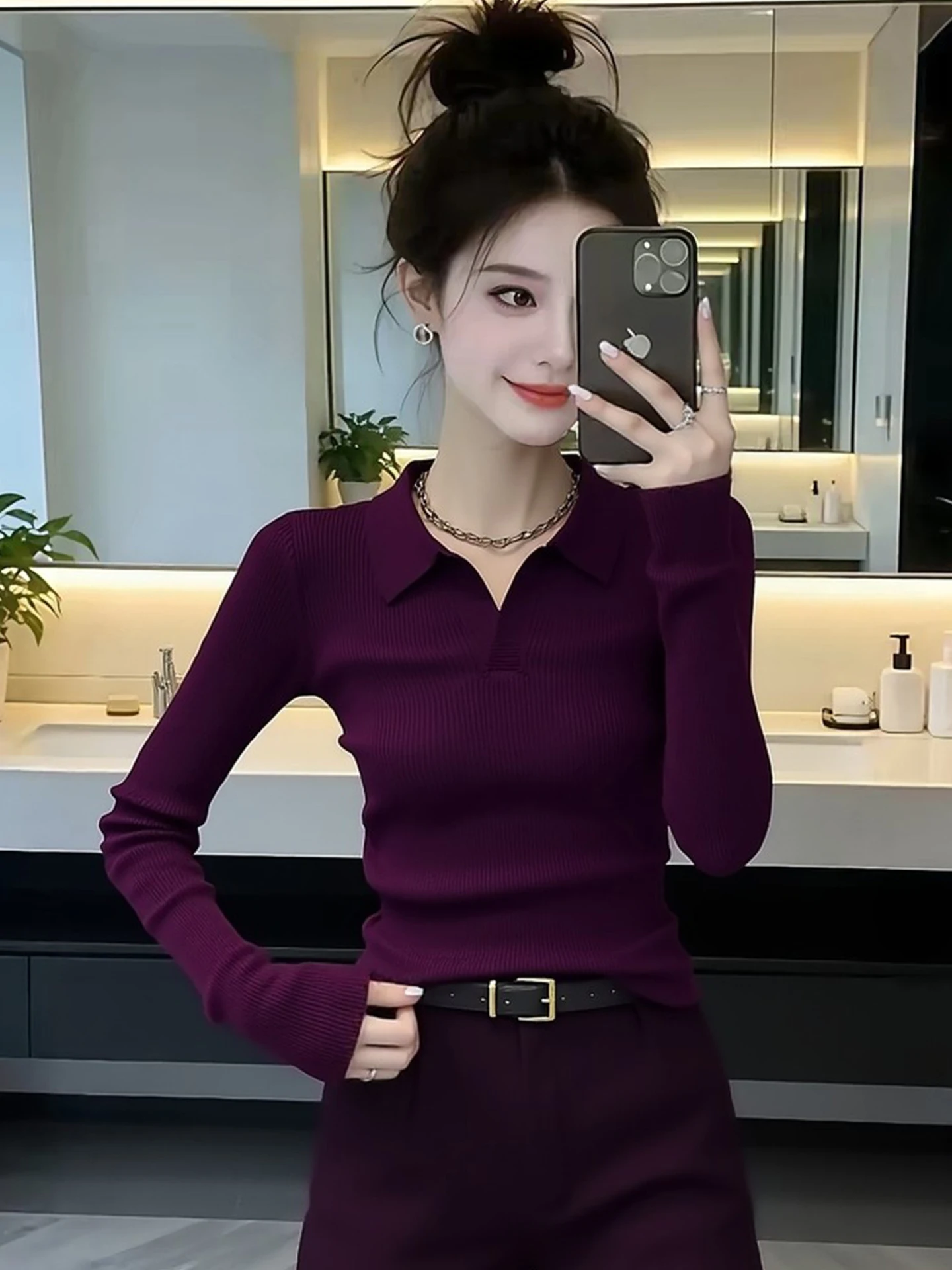 Elegant Knitted Long Sleeve Slim Fit Neck Sweater Spring Fashion Base Shirt Light Maturity Style Quality Fashionable Sli...
Elegant Knitted Long Sleeve Slim Fit Neck Sweater Spring Fashion Base Shirt Light Maturity Style Quality Fashionable Sli...