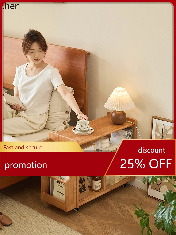 ZML solid wood trolley can move the living room side sofa side cabinet small household
ZML solid wood trolley can move the living room side sofa side cabinet small household