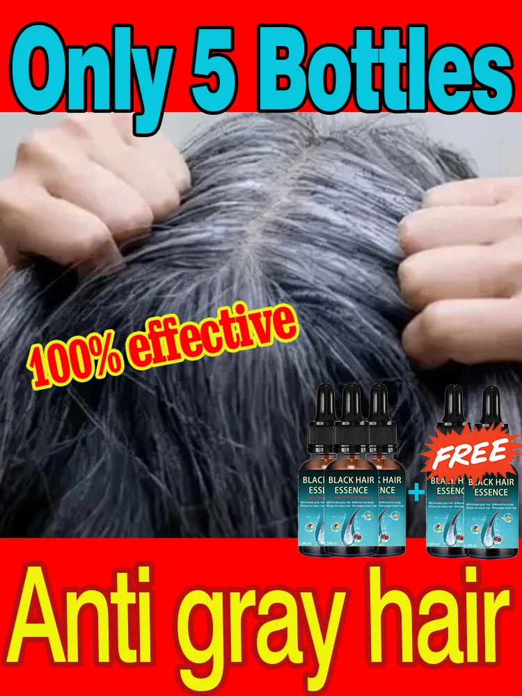 Anti-grey hair essence Serum treatment restore natural hair color and restore healthy White To Black hair
Anti-grey hair essence Serum treatment restore natural hair color and restore healthy White To Black hair