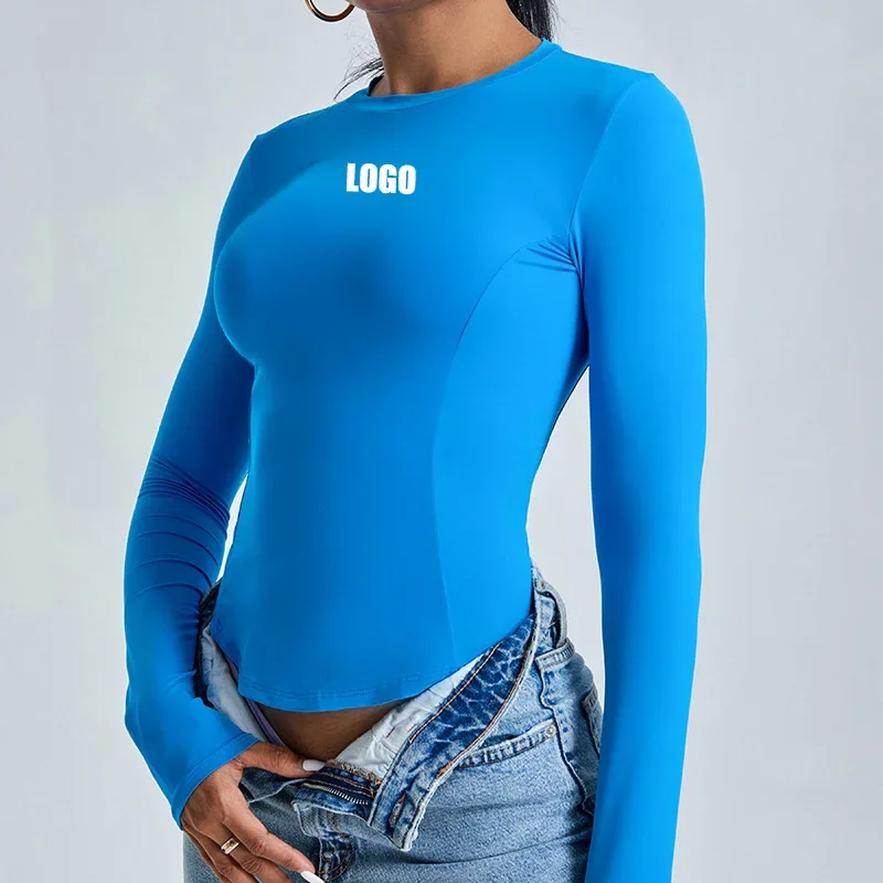 Custom LOGO women's clothing autumn new fishbone line long-sleeved yoga clothes casual running sports T-shirt
Custom LOGO women's clothing autumn new fishbone line long-sleeved yoga clothes casual running sports T-shirt