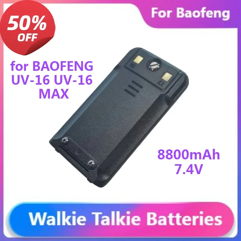 Walkie Talkie Batteries for BAOFENG UV-16 UV-16 MAX UV16 PRO V1 V2 Two Way Radios 8800mAh 7.4V
Walkie Talkie Batteries for BAOFENG UV-16 UV-16 MAX UV16 PRO V1 V2 Two Way Radios 8800mAh 7.4V