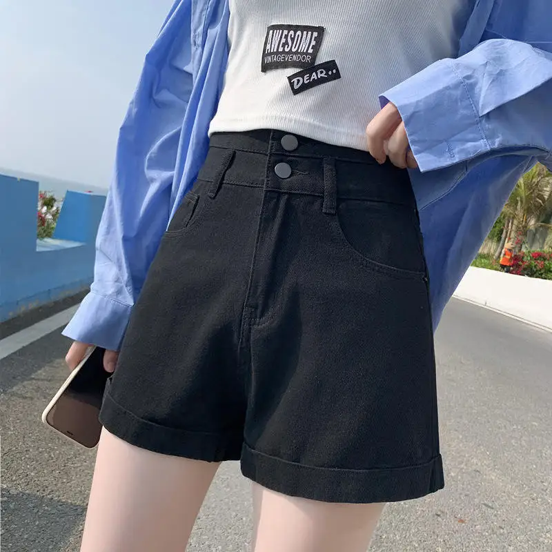Black Denim Shorts Women's High Waist Ultra-Short Thin Summer Fashion A-Line Loose Super Short Hot Pants Commute Style Spring...
Black Denim Shorts Women's High Waist Ultra-Short Thin Summer Fashion A-Line Loose Super Short Hot Pants Commute Style Spring...