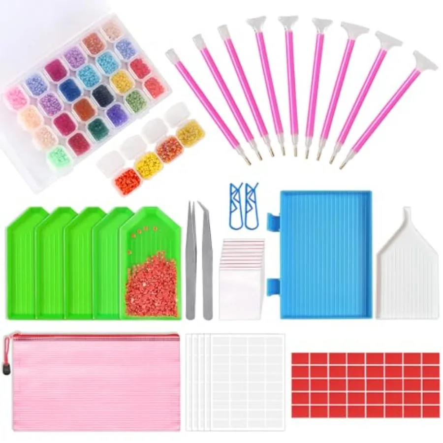 117pcs 5D DIY Diamond Painting Tools and Accessories Kits with Diamond Embroidery Box and Multiple Sizes Painting Pens for Adul
117pcs 5D DIY Diamond Painting Tools and Accessories Kits with Diamond Embroidery Box and Multiple Sizes Painting Pens for Adul