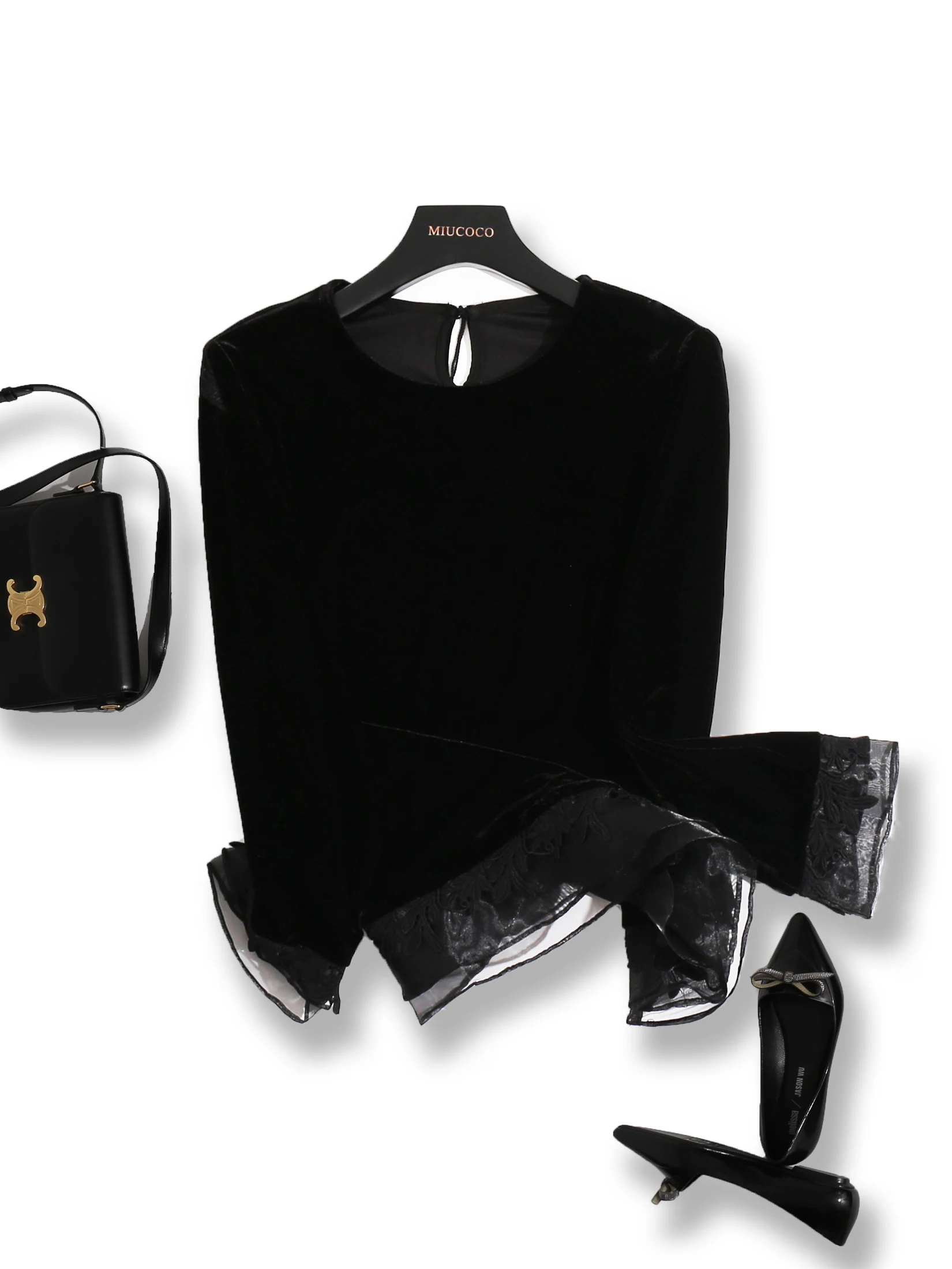 Velvet Long Sleeve Embroidered Mesh Loose round Neck Top for Women Elegant Casual Style round Neck Pure Color Commute Fashion
Velvet Long Sleeve Embroidered Mesh Loose round Neck Top for Women Elegant Casual Style round Neck Pure Color Commute Fashion