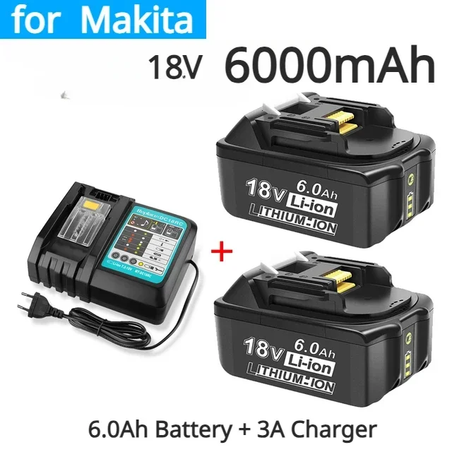Аккумуляторная батарея для Makita 18 в, 6000 мАч, аккумулятор для электроинструментов с зеркальной заменой литий-ионных аккумуляторов LXT BL1860B BL1860 BL1850 3A, зарядное устройство
Аккумуляторная батарея для Makita 18 в, 6000 мАч, аккумулятор для электроинструментов с зеркальной заменой литий-ионных аккумуляторов LXT BL1860B BL1860 BL1850 3A, зарядное устройство